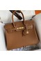 Hermes Birkin 30 Retourne Handmade Bag In Gold Clemence Leather Replica