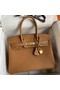 Hermes Birkin 30 Retourne Handmade Bag In Gold Epsom Calfskin Replica