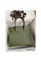 Hermes Birkin 30 Retourne Handmade Bag In Green Clemence Leather Replica