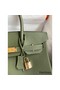 Hermes Birkin 30 Retourne Handmade Bag In Green Clemence Leather Replica