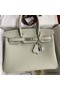 Hermes Birkin 30 Retourne Handmade Bag In Gris Neve Clemence Leather Replica