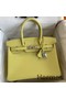 Hermes Birkin 30 Retourne Handmade Bag In Lime Epsom Calfskin Replica