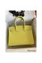 Hermes Birkin 30 Retourne Handmade Bag In Lime Epsom Calfskin Replica