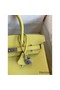 Hermes Birkin 30 Retourne Handmade Bag In Lime Epsom Calfskin Replica