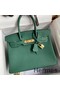 Hermes Birkin 30 Retourne Handmade Bag In Malachite Clemence Leather Replica