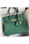 Hermes Birkin 30 Retourne Handmade Bag In Malachite Clemence Leather Replica