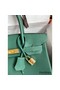Hermes Birkin 30 Retourne Handmade Bag In Malachite Clemence Leather Replica