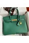 Hermes Birkin 30 Retourne Handmade Bag In Malachite Epsom Calfskin Replica