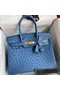 Hermes Birkin 30 Retourne Handmade Bag In Mykonos Ostrich Leather Replica