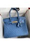 Hermes Birkin 30 Retourne Handmade Bag In Mykonos Ostrich Leather Replica