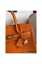 Hermes Birkin 30 Retourne Handmade Bag In Orange Clemence Leather Replica