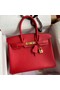 Hermes Birkin 30 Retourne Handmade Bag In Red Epsom Calfskin Replica
