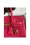 Hermes Birkin 30 Retourne Handmade Bag In Rose Red Clemence Leather Replica