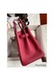 Hermes Birkin 30 Retourne Handmade Bag In Rouge Grenat Clemence Leather Replica