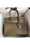 Hermes Birkin 30 Retourne Handmade Bag In Taupe Clemence Leather Replica