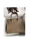 Hermes Birkin 30 Retourne Handmade Bag In Taupe Clemence Leather Replica