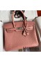 Hermes Birkin 30 Retourne Handmade Bag In Terre Cuite Ostrich Leather Replica