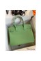 Hermes Birkin 30 Retourne Handmade Bag In Vert Criquet Epsom Calfskin Replica