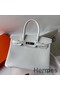 Hermes Birkin 30 Retourne Handmade Bag In White Clemence Leather Replica