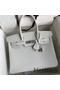 Hermes Birkin 30 Retourne Handmade Bag In White Epsom Calfskin Replica