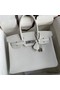 Hermes Birkin 30 Retourne Handmade Bag In White Epsom Calfskin Replica
