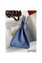 Hermes Birkin 30 Retourne Handmade Bag in Blue Agate Epsom Calfskin Replica