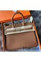 Hermes Birkin 30 Retourne Handmade Bag in Gold Togo Leather Replica