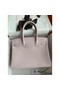 Hermes Birkin 30 Retourne Handmade Bag in Mauve Pale Clemence Leather Replica