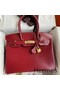 Hermes Birkin 30 Retourne Handmade Bag in Rouge H Box Calfskin Replica