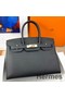 Hermes Birkin 30 Sellier Handmade Bag In Black Epsom Calfskin Replica