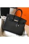 Hermes Birkin 30cm Bag In Black Clemence Leather PHW Replica