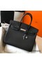 Hermes Birkin 30cm Bag In Black Clemence Leather PHW Replica