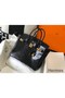Hermes Birkin 30cm Bag In Black Embossed Crocodile Leather Replica