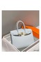 Hermes Birkin 30cm Bag In Blue Brume Clemence Leather GHW Replica