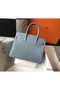 Hermes Birkin 30cm Bag In Blue Lin Clemence Leather GHW Replica