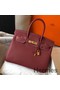 Hermes Birkin 30cm Bag In Bordeaux Clemence Leather GHW Replica