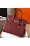 Hermes Birkin 30cm Bag In Bordeaux Clemence Leather GHW Replica
