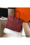 Hermes Birkin 30cm Bag In Bordeaux Clemence Leather GHW Replica