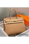 Hermes Birkin 30cm Bag In Chai Clemence Leather GHW Replica