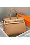 Hermes Birkin 30cm Bag In Chai Clemence Leather GHW Replica