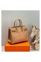 Hermes Birkin 30cm Bag In Chai Clemence Leather GHW Replica