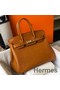 Hermes Birkin 30cm Bag In Gold Embossed Crocodile Leather Replica