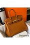 Hermes Birkin 30cm Bag In Gold Embossed Crocodile Leather Replica