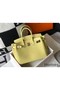 Hermes Birkin 30cm Bag In Jaune Poussin Clemence Leather GHW Replica