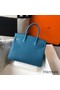 Hermes Birkin 30cm Bag In Jean Blue Clemence Leather GHW Replica
