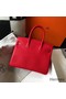 Hermes Birkin 30cm Bag In Red Clemence Leather GHW Replica