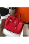 Hermes Birkin 30cm Bag In Red Clemence Leather GHW Replica