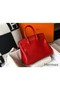 Hermes Birkin 30cm Bag In Red Embossed Crocodile Leather Replica