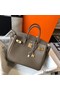 Hermes Birkin 30cm Bag In Taupe Clemence Leather GHW Replica
