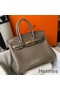 Hermes Birkin 30cm Bag In Taupe Embossed Crocodile Leather Replica